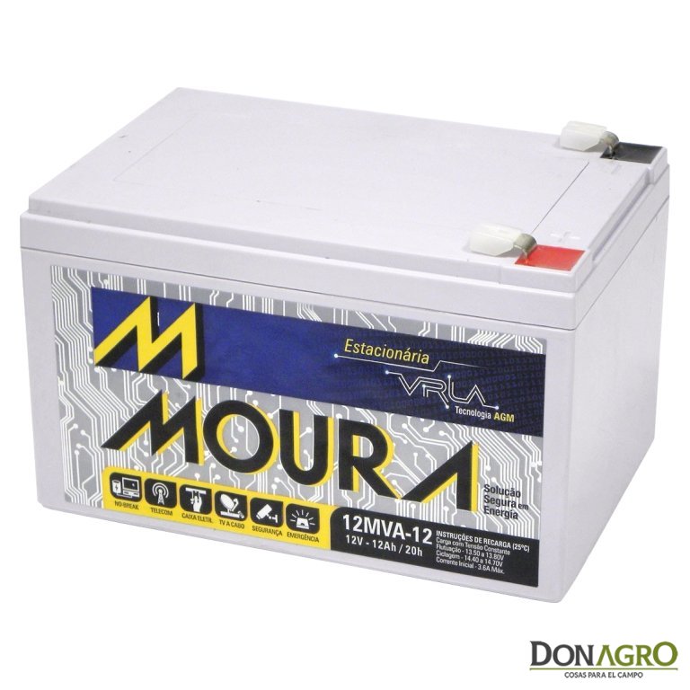 Bateria de Gel 12v 12 Amp. Moura