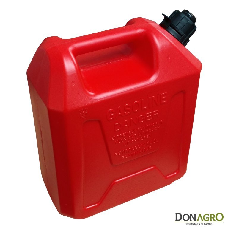 Bidon 10 litros rectangular con pico anti-derrame