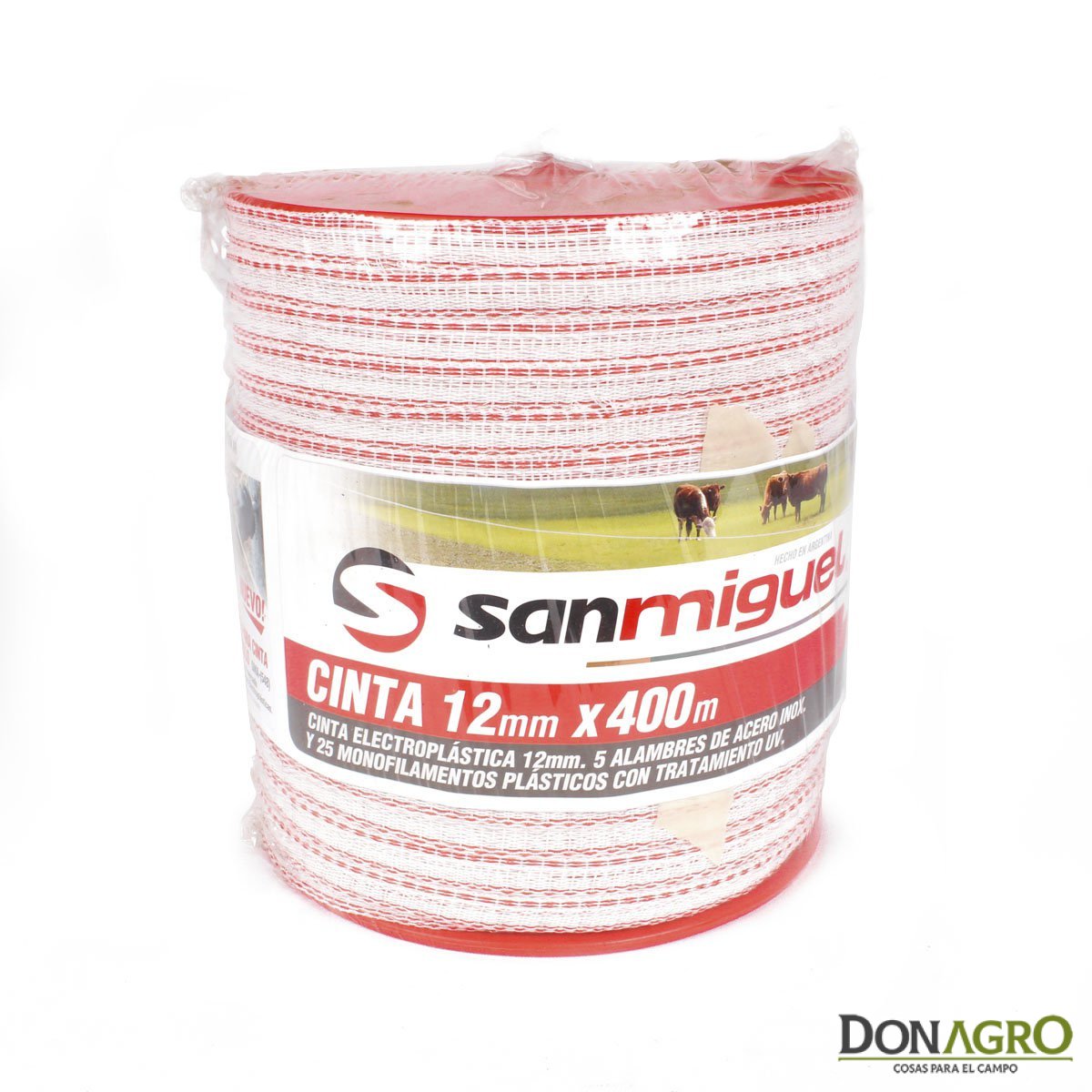 Cinta Electroplastica 400 mts 5 hebras 12mm San Miguel