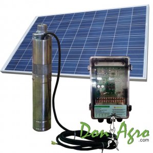 Bomba Solar Sumergible kit con soporte y panel 5000 lts/dia