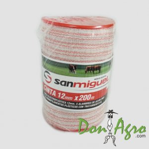 Cinta Electroplastica 200 mts 5 hebras 12mm San Miguel