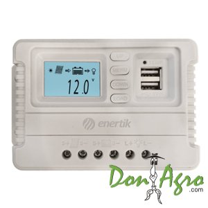 Regulador de Voltaje carga solar 40A 12v /24v Enertik CP-40-12/24